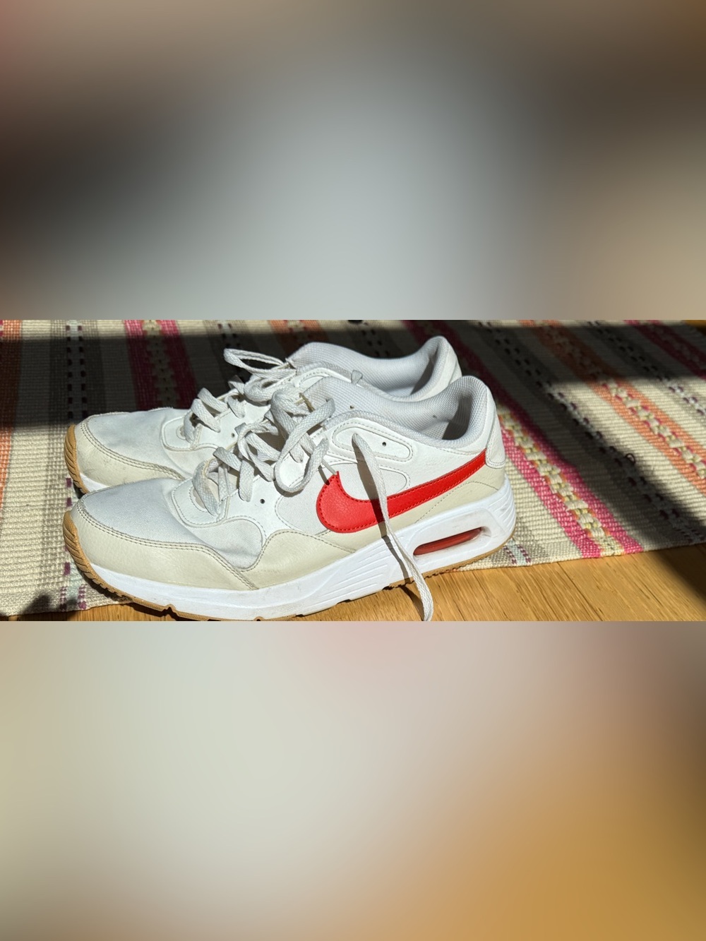 Men’s Nike Air Max SC White and Picante Red Sneakers size 11